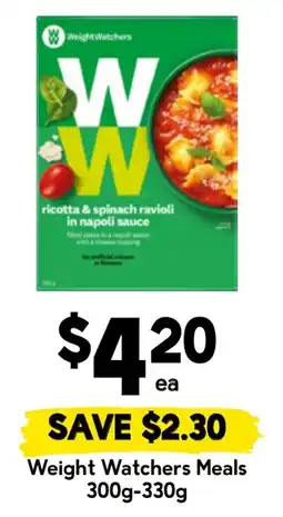 Drakes Weight Watchers ricotta & spinach ravioli in napoli sauce offer