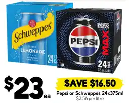 Drakes Pepsi or Schweppes offer
