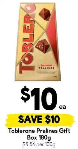 Drakes Toblerone Pralines Gift Box offer