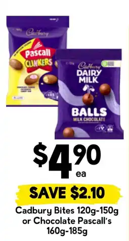 Drakes Cadbury Bites or Chocolate Pascall's offer