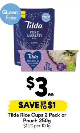 Drakes Tilda Rice Cups 2 Pack or Pouch 250g offer