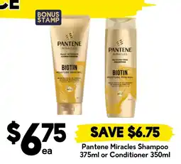 Drakes Pantene Miracles Shampoo or Conditioner offer