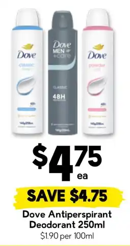 Drakes Dove Antiperspirant Deodorant offer