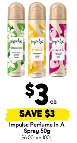 Drakes Impulse Perfume In A Spray offer