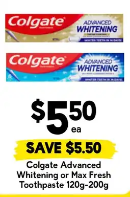 Drakes Colgate Advanced Whitening Toothpaste offer