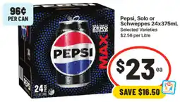 IGA Pepsi, Solo or Schweppes offer