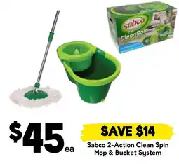 Drakes Sabco 2-Action Clean Spin Mop & Bucket System offer