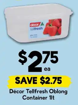 Drakes Décor Tellfresh Oblong Container offer