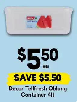 Drakes Décor Tellfresh Oblong Container offer