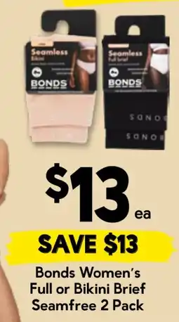 Drakes Bonds Women's Full or Bikini Brief Seamfree offer