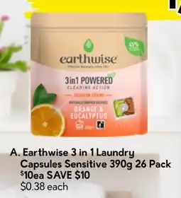 Drakes Earthwise 3 in 1 Laundry Capsules Sensitive offer