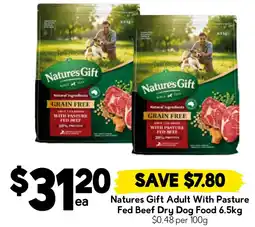 Drakes Natures Gift Adult With Pasture Fed Beef Dry Dog Food offer