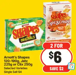 IGA Arnott's Shapes, Jatz or Clix offer