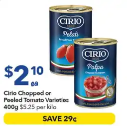 Ritchies Cirio Chopped or Peeled Tomato Varieties offer