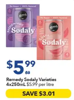 Ritchies Remedy Sodaly Varieties offer