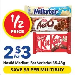 Ritchies Nestlé Medium Bar Varieties offer