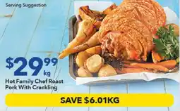 Ritchies Hot Family Chef Roast Pork With Crackling offer