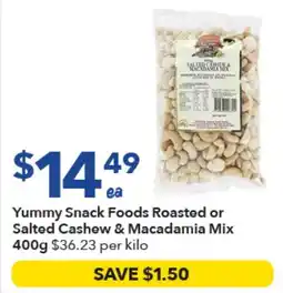 Ritchies Yummy Snack Foods Roasted or Salted Cashew & Macadamia Mix offer