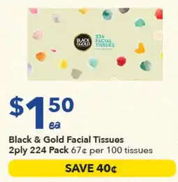 Ritchies Black & Gold Facial Tissues offer