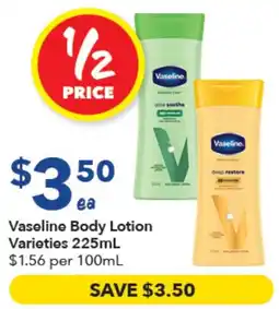 Ritchies Vaseline Body Lotion Varieties offer