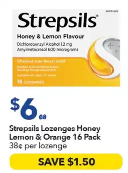 Ritchies Strepsils Lozenges Honey Lemon & Orange offer