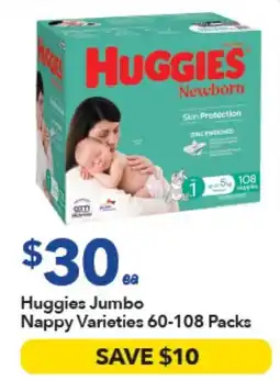 Ritchies Huggies Jumbo Nappy Varieties offer