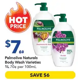 Ritchies Palmolive Naturals Body Wash Varieties offer