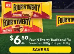 Ritchies Four'n Twenty Traditional Pie Varieties offer