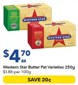 Ritchies Western Star Butter Pat Varieties offer