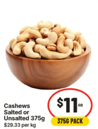 IGA Cashews Salted or Unsalted offer