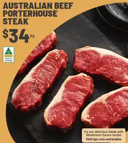 IGA Australian beef porterhouse steak offer
