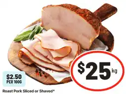 IGA Roast Pork Sliced or Shaved offer