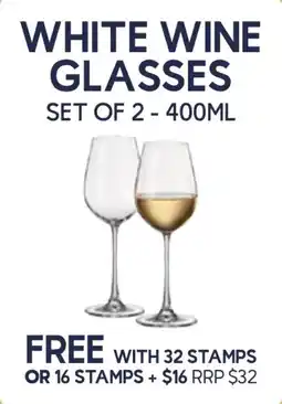 Drakes White wine glasses offer