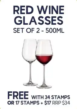 Drakes Red wine glasses offer