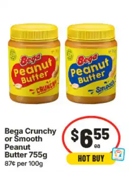 IGA Bega Crunchy or Smooth Peanut Butter offer