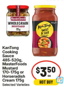 IGA KanTong Cooking Sauce MasterFoods Mustard or Horseradish Cream offer