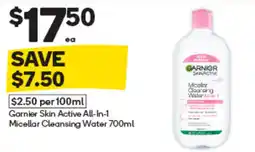 Woolworths Garnier Skin Active All-In-1 Micellar Cleansing Water offer