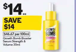 Woolworths Growth Bomb Booster Serum Strength & Volume offer