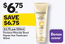 Woolworths Pantene Miracles Bond Repair Hair Treatment offer