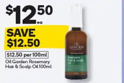 Woolworths Oil Garden Rosemary Hair & Scalp Oil offer
