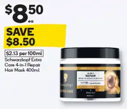 Woolworths Schwarzkopf Extra Care 4-in-1 Repair Hair Mask offer