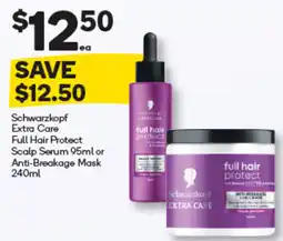 Woolworths Schwarzkopf Extra Care Full Hair Protect Scalp Serum or Anti-Breakage Mask offer