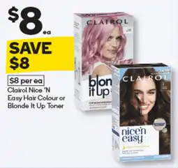 Woolworths Clairol Nice 'N Easy Hair Colour or Blonde It Up Toner offer