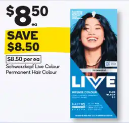 Woolworths Schwarzkopf Live Colour Permanent Hair Colour offer