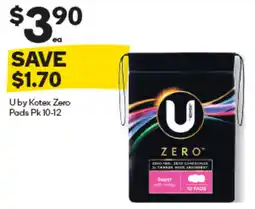 Woolworths U by Kotex Zero Pads offer
