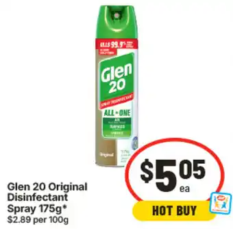 IGA Glen 20 Original Disinfectant Spray offer
