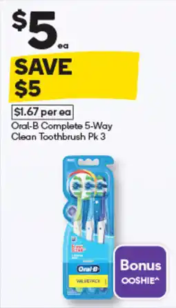 Woolworths Oral-B Complete 5-Way Clean Toothbrush offer