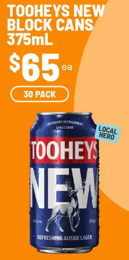 IGA Tooheys new block cans offer