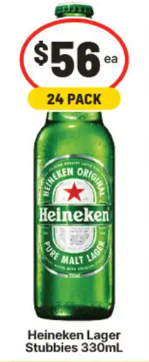 IGA Heineken Lager Stubbies offer