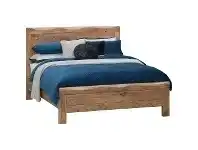 LivingStyles Antares Acacia Timber Bed, Queen offer